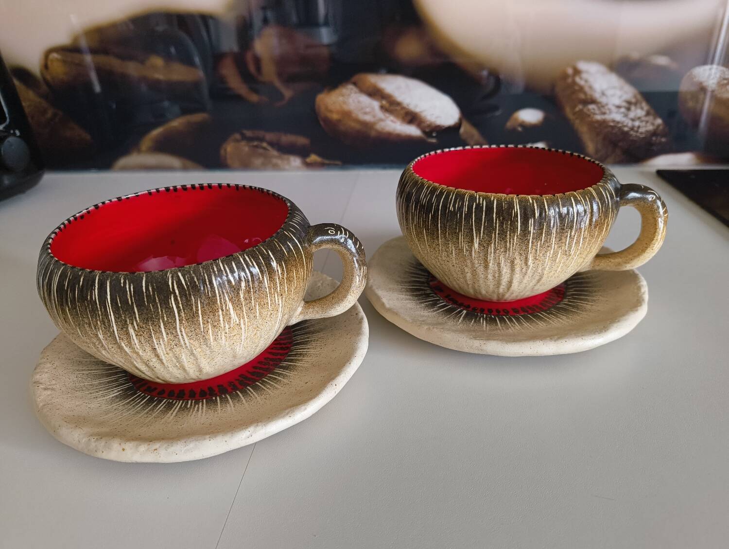 Breakfast service Bruno Dose + egg cup – Poterie du Breuil, Sar