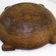 Saladier plat en bois brut ancien