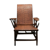 Old rattan armchair