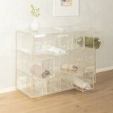 Acrylic chest of drawers, unique piece, 1980s