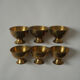 Set of 6 vintage brass egg cups