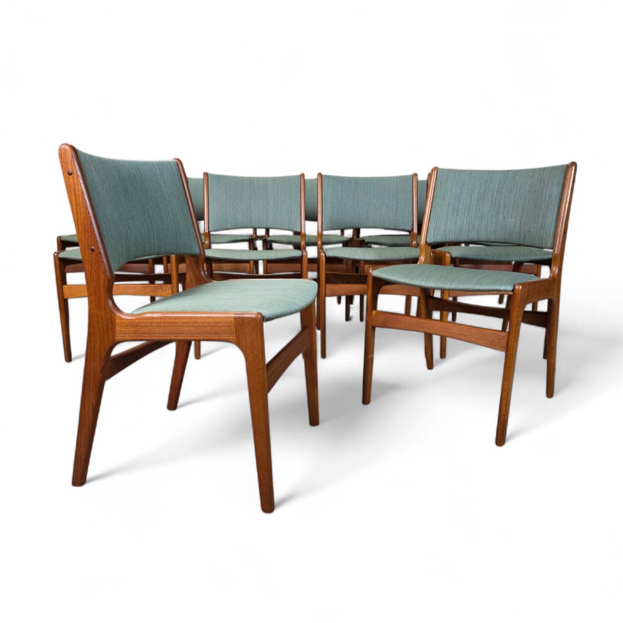 10x Erik Buch modèle 89, chaise danoise vintage Anderstrup des années 1960