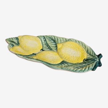 Coupelle ravier en barbotine italienne motif citrons