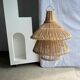 Suspension ou luminaire en rotin en forme de lanterne asiatique