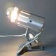 Vintage 1960 brushed aluminum clamp spotlight.