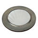 Vintage Round Wall Mirror with Pure Tin Frame D: 24.5 cm