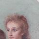 Portrait painting to young girls oil on canvas 19th