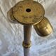 Rococo / Louis XVI brass tripod floor lamp, gilded