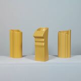 Trio de vases jaunes de style Memphis par ASA Allemagne