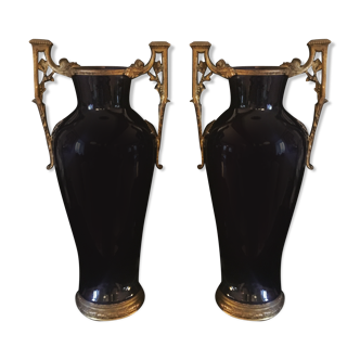 Pair of ancient baluster vases