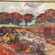 Original Swedish Oil on Panel – “Autumn” (1988) by Margit Birgersson – Vintage & Framed