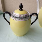 Sugar bowl and milk jug in porcelain