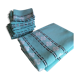 Nappe and 12 water green cotton towels, Basque handicrafts
