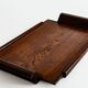 Plateau de service en bois massif de style Art Déco – Années 40-60