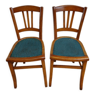 Pair of Mado wooden chairs, bistro