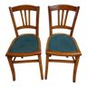 Pair of Mado wooden chairs, bistro