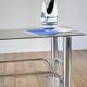 Rectangular coffee table in chrome and smoked glass, design, 1970 - 84 x 38 x 36 cm