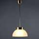 Vintage ceiling light in brushed aluminium and glass, 1960s design.