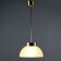Vintage ceiling light in brushed aluminium and glass, 1960s design.