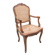 Antique Louis XV Style Armchair 20th Century Oak Caning Office Living Room