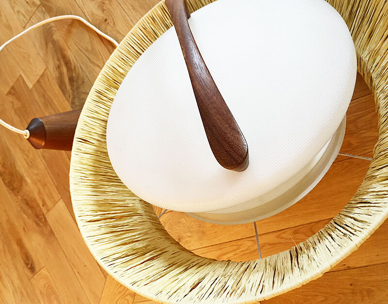 Teak pendant light Maison Temde Leuchten