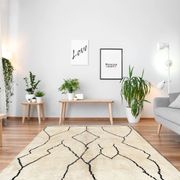 Modern Moroccan carpet white