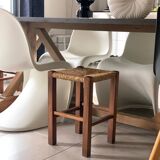 Wood and straw stools