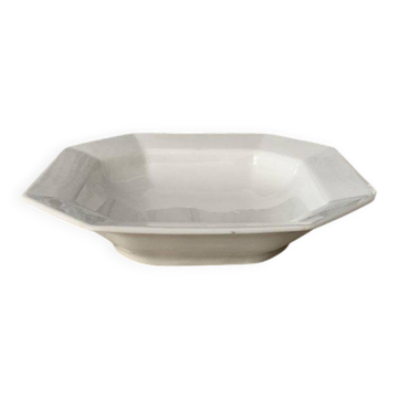 Bol sur pied en porcelaine blanche Haas & Czjzek, bord octogonal, 1960s