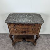 Louis Philippe period silver cabinet in flamed mahogany veneer