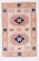 Tapis persan bleu marine et crème