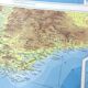 Carte Corse et méditerranée sud France vintage 43x43cm de 1950