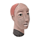 Redheaded boyish woman modeled in earth signed 60/70 years
