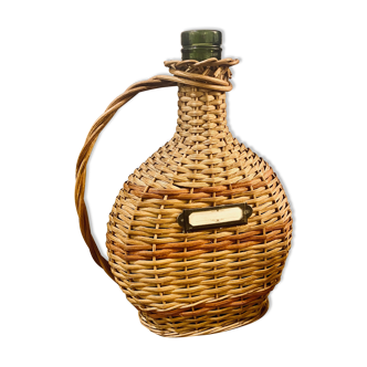 Vintage wicker bottle