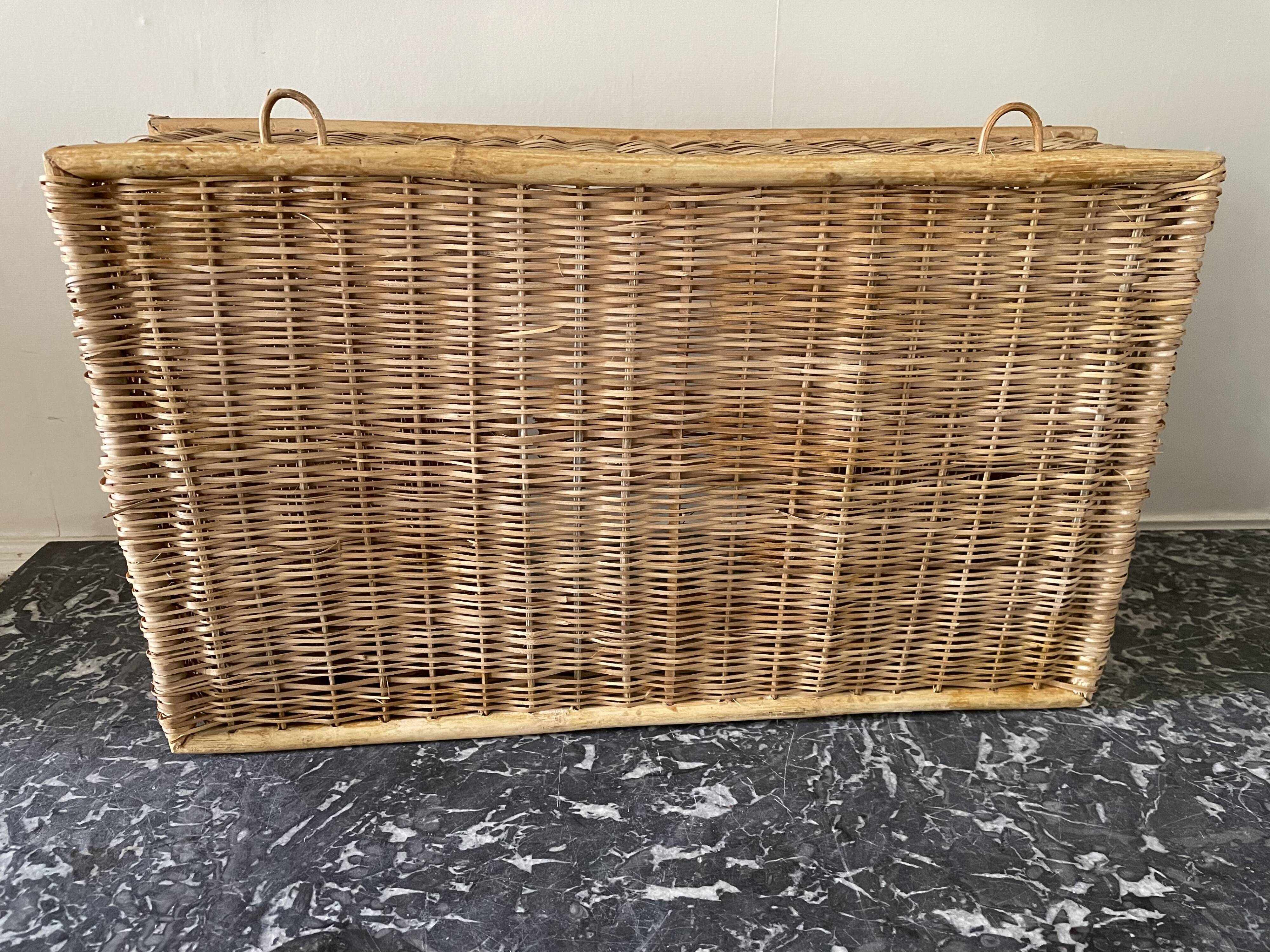 Bamboo and rattan shelf 2 doors