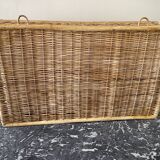 Bamboo and rattan shelf 2 doors