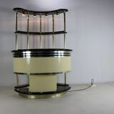 Seventies design dry bar by Harvey Guzzini for Stilglass Donati