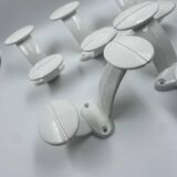 Double white metal coat rack