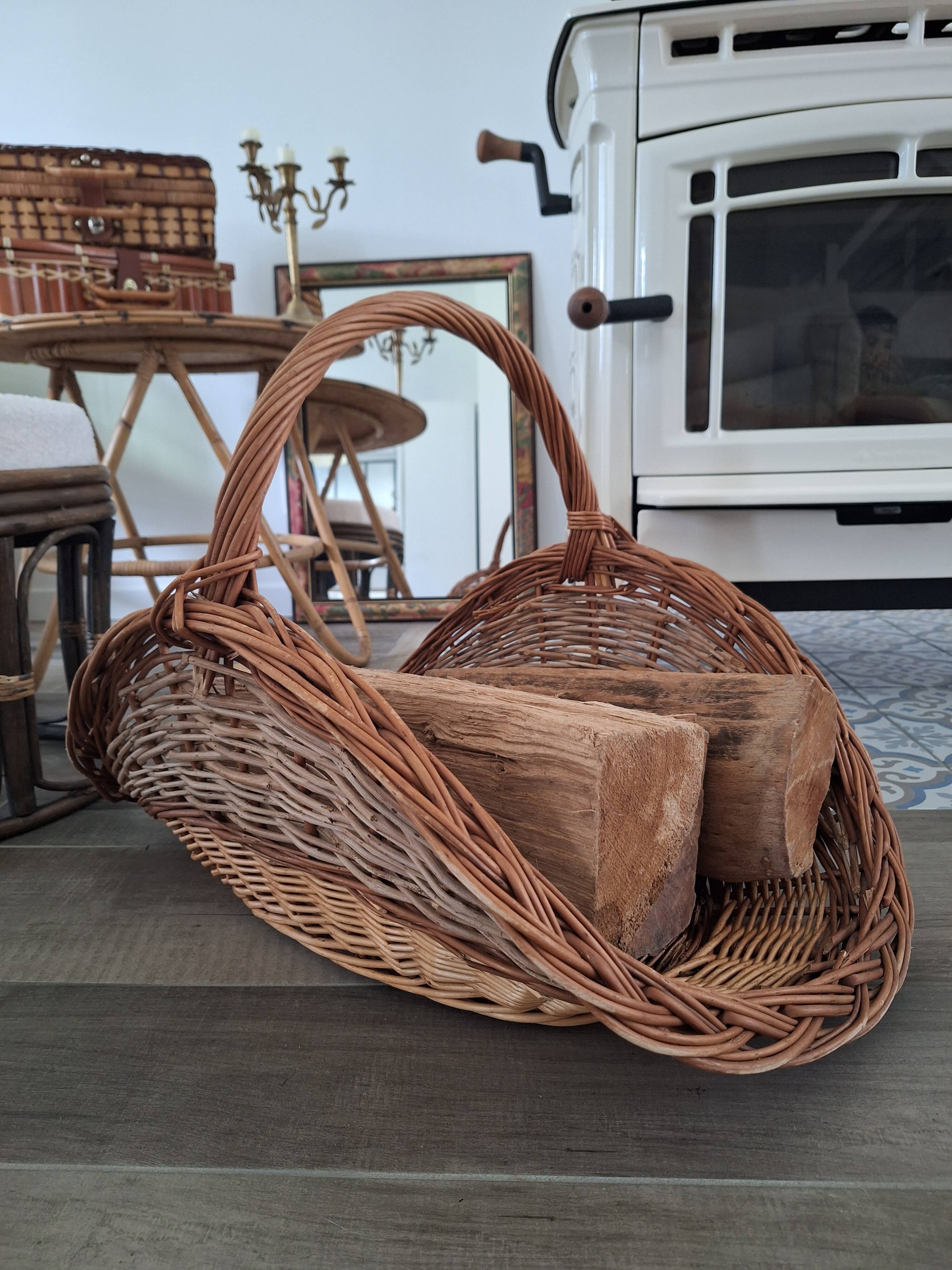 Vintage log basket