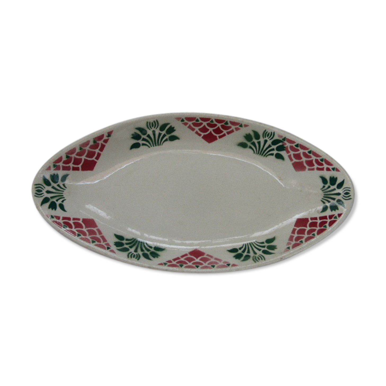 Pat service art deco floral design, earthenware, Christiane HBC