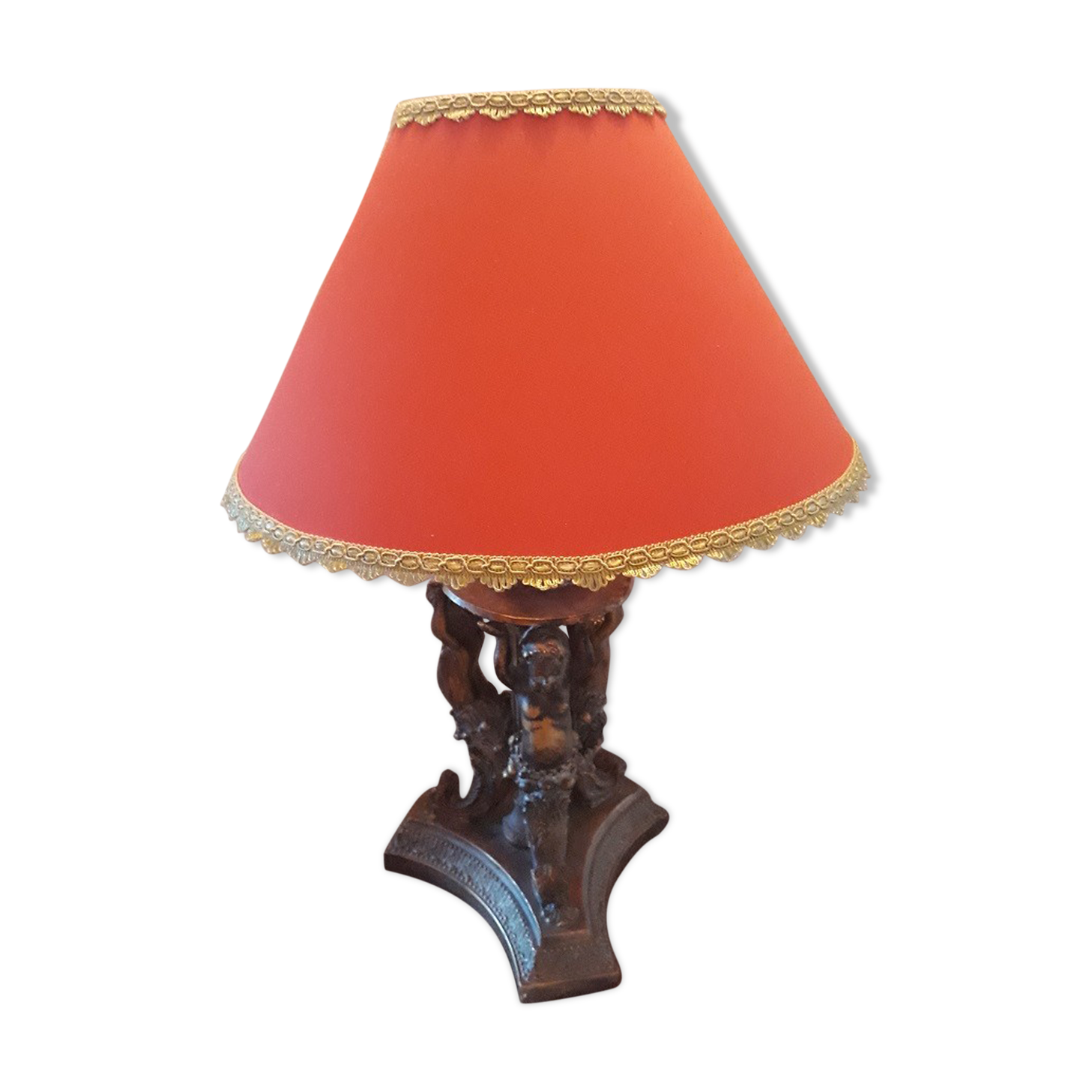 Antique cherub lamp italian 1920