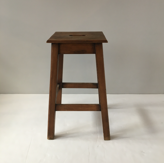 Antique square stool