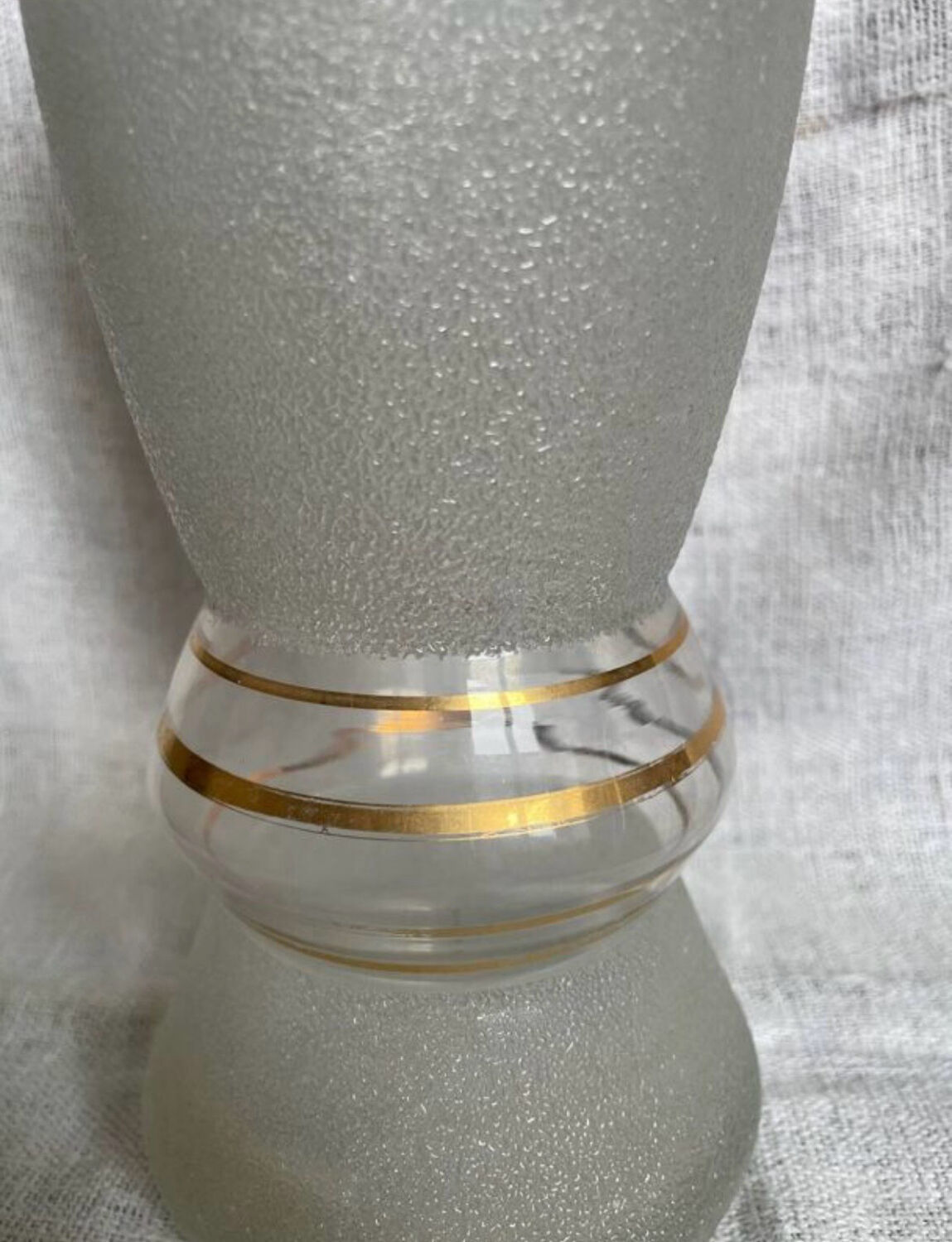 Granulated glass vase