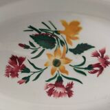 plat Sarreguemines Digoin modèle "Esper" ancien décor floral
