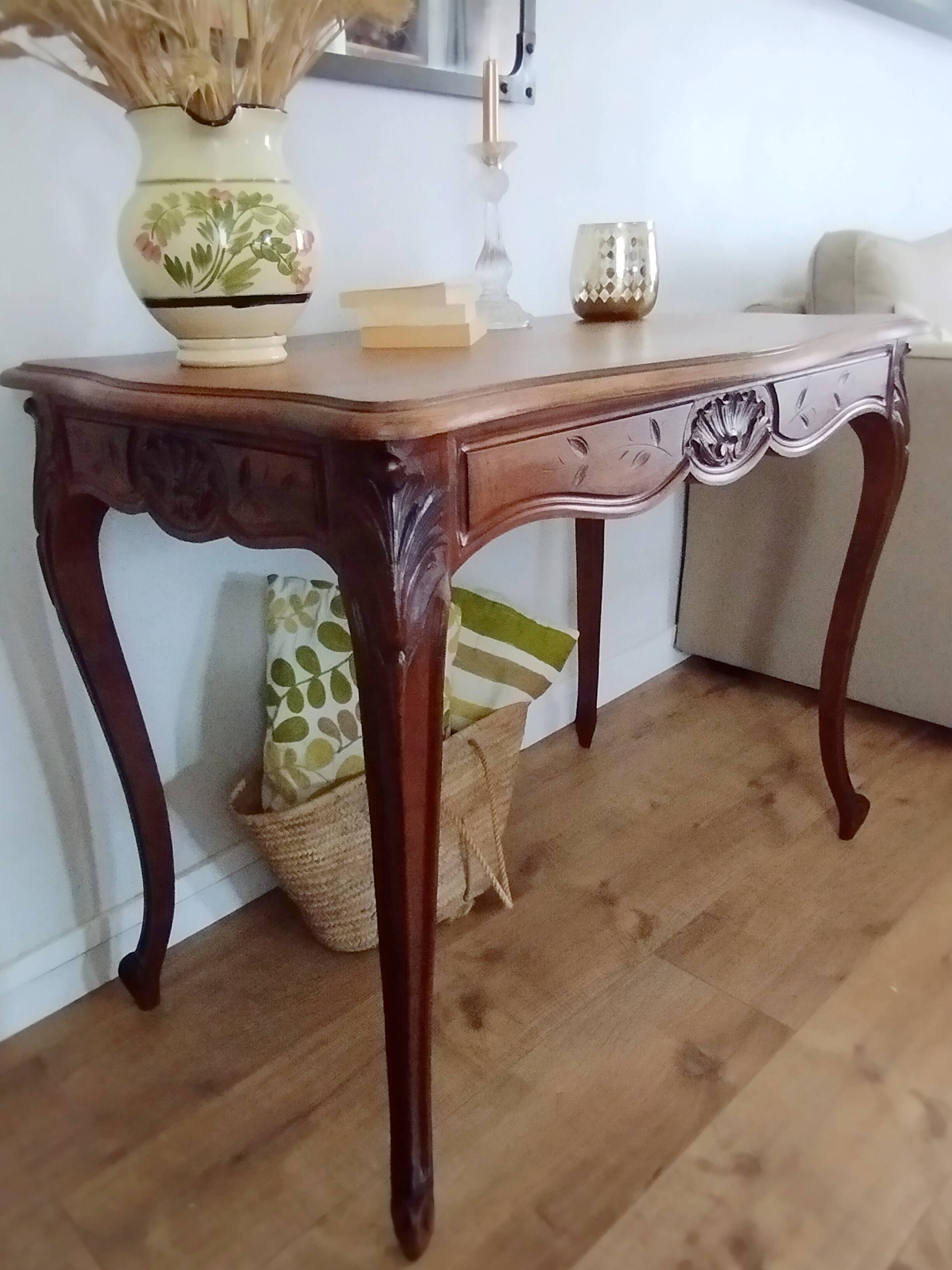 Secretary table, Louis XV style side table.