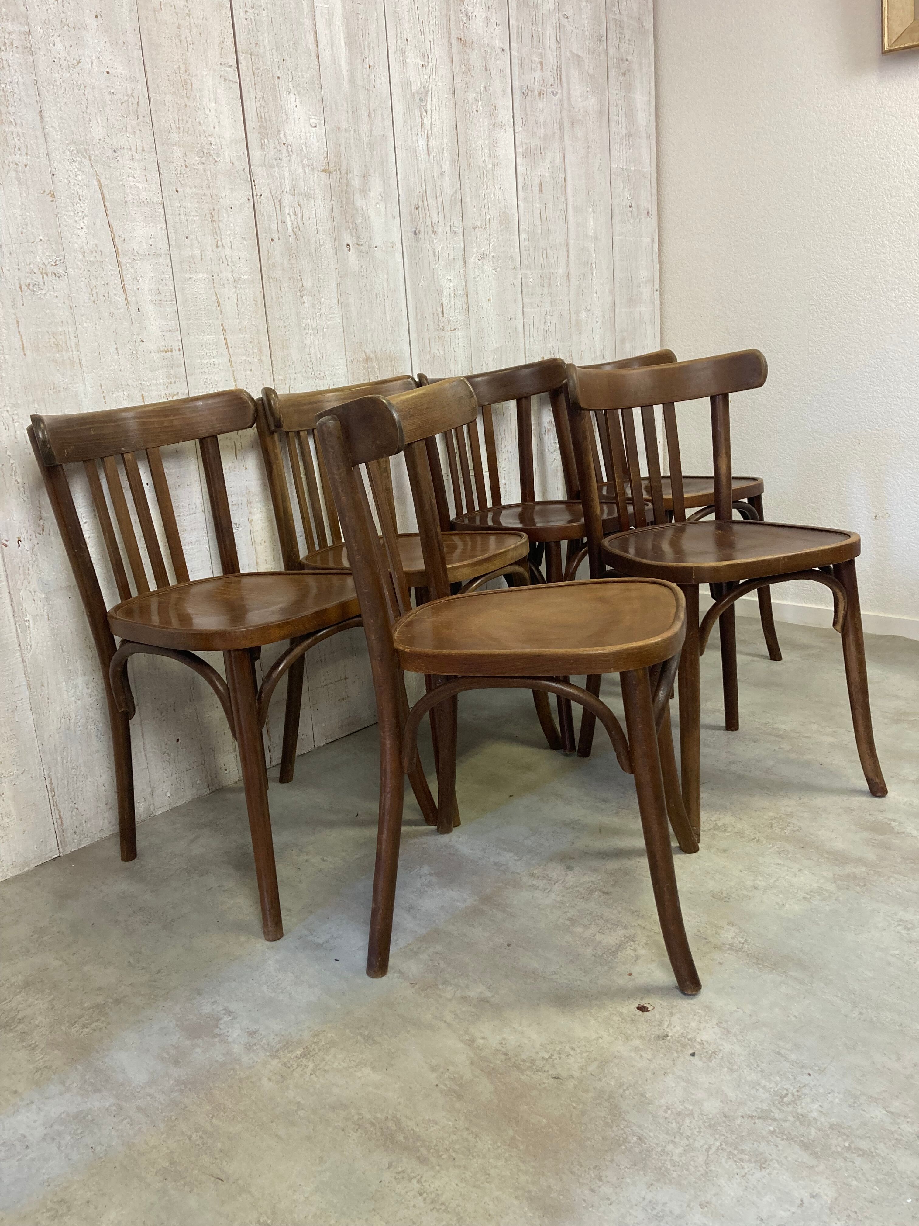 Série de 6 chaises bistrot
