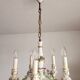 Handgeformt vergoldet vintage Porzellan Kronleuchter Capodimonte 1960er