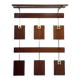 Vintage teak wall coat rack