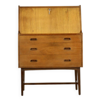 Bureau / Cabinet / Bureau danois en teck du milieu du siècle par Bornholm Mobler. Style moderne/rétro vintage.