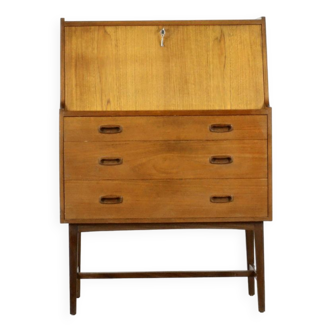 Midcentury Danish Teak Bureau / Cabinet / Desk By Bornholm Mobler. Vintage Modern / Retro Style.