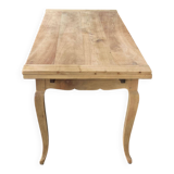 Louis XV extendable dining table from the 18th century, renovated in solid oak, 315cm
